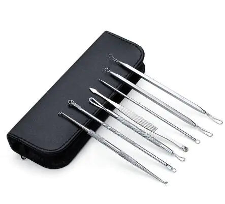 Stainless Steel Acne Extraction Tool Kit (7 Pieces)