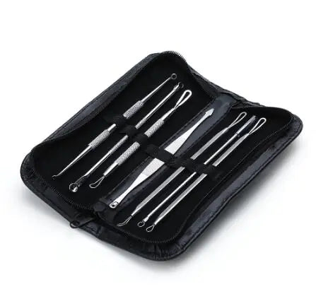 Stainless Steel Acne Extraction Tool Kit (7 Pieces)